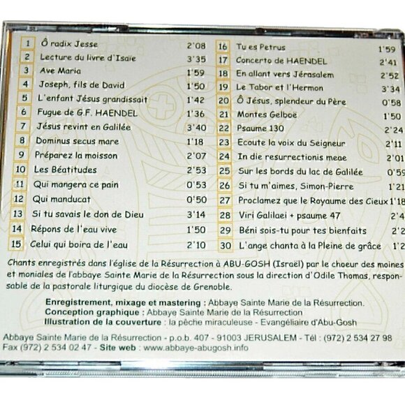 Hommes de Galilee CD Chants Enregistres Resurrection ABU-Gosh Israel Saint Marie - Picture 2 of 3